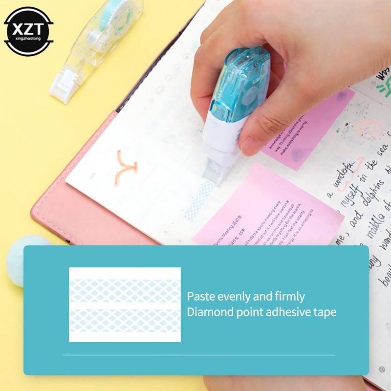 1Pcs Deli Dvostrano ljepljivi valjak Ljepilo Samoljepljive točkice Valjak Dozator trake Uredski pribor Školski pribor