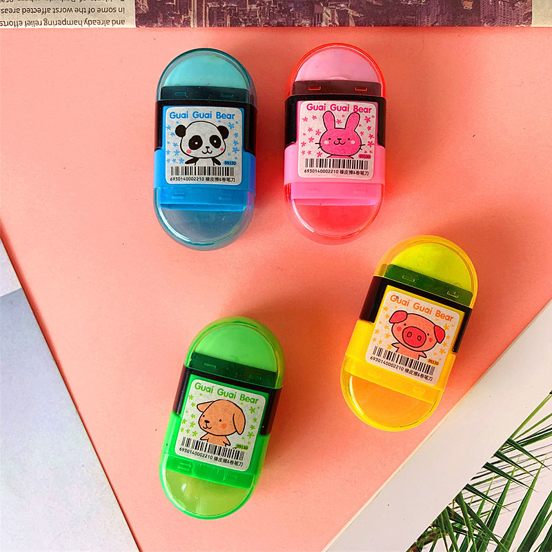 Crtani Art Gumica Šiljilo za olovke Slatki Kawaii pribor Kreativni studentski dječji pribor za povratak u školu