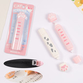 1 vnt. miela 5M katės letenėlė, dviguba galvutė taškelių taisymo juosta, skirta mokinių klaidų trintuko juostelės raštinės reikmenų koregavimui mokykliniams biuro reikmenims