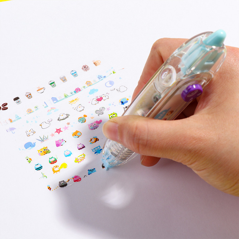 1 vnt Animacinių filmų korekcinė juosta Kawaii Flower Plant Nėrinių vadovas Dienoraščio dekoravimas Studentų raštinės reikmenys Mokykliniai biuro reikmenys