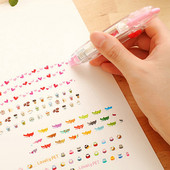 Nėrinių korekcinė juosta Kūrybiška miela preso tipo dekoravimo juosta Studentų raštinės reikmenys DIY animacinių filmų juosta Korėjos raštinės reikmenys