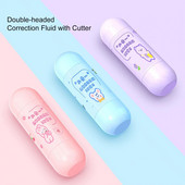 Izturīgs termiski jutīgs papīra korekcijas šķidrums ar griezēju vieglu korekcijas šķidrumu, kas labi pārklāj biroju