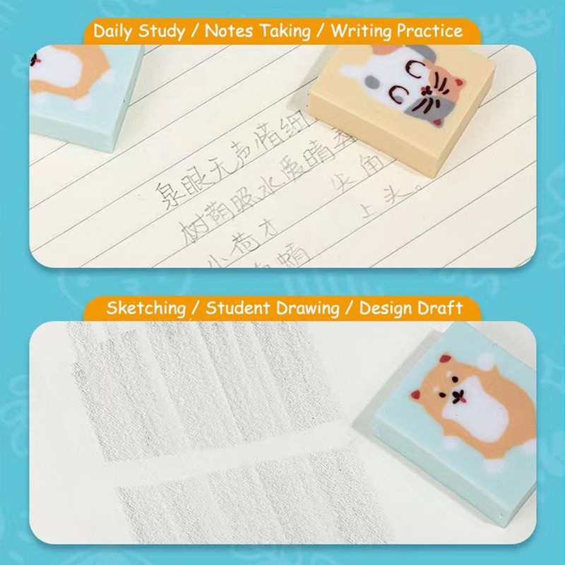 Korekcijas piederumi bez putekļu burvju kastītes gumijas dzēšgumija Skolas biroja piederumi rakstīšanai zīmējumu dzēšgumija zīmuļu dzēšgumijas