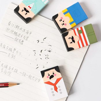 Creative Old Man Series Erasers Kawaii Гумен молив Eraser за училище Корейски канцеларски материали Сладки детски инструменти за писане Офис консумативи