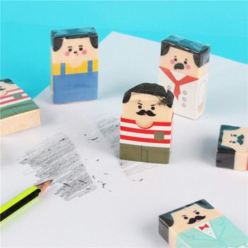 Creative Old Man Series Erasers Kawaii Гумен молив Eraser за училище Корейски канцеларски материали Сладки детски инструменти за писане Офис консумативи