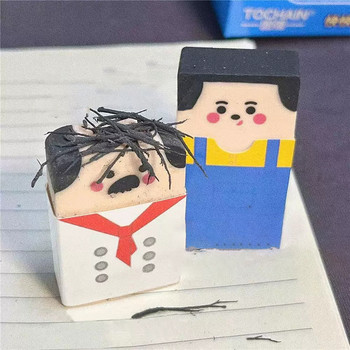 Creative Old Man Series Erasers Kawaii Гумен молив Eraser за училище Корейски канцеларски материали Сладки детски инструменти за писане Офис консумативи