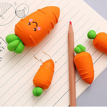 1 Pack Cute Carrots Rubber Easer Lovely Pencil Rubber Eraser Βραβεία μαθητών Δώρο Χαρτικά Γραφείου & Σχολικά Προμήθειες
