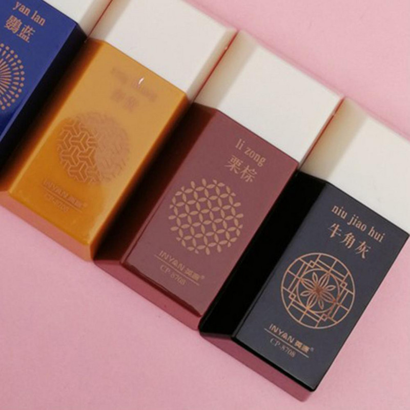 6Pcs Mini Valjak za korekciju Gumica za ispravljanje Glatka klizna kockasta traka za korekciju PS Ispravite pogrešku Uredski pribor