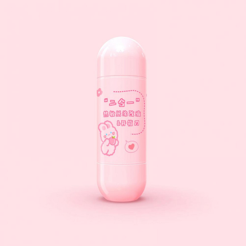 Suurepärane keskkonnasõbralik praktiline termiliselt tundlik paberi korrigeerimise vedelik koos lõikuriga kaasaskantava parandusvedelikuga kontorisse