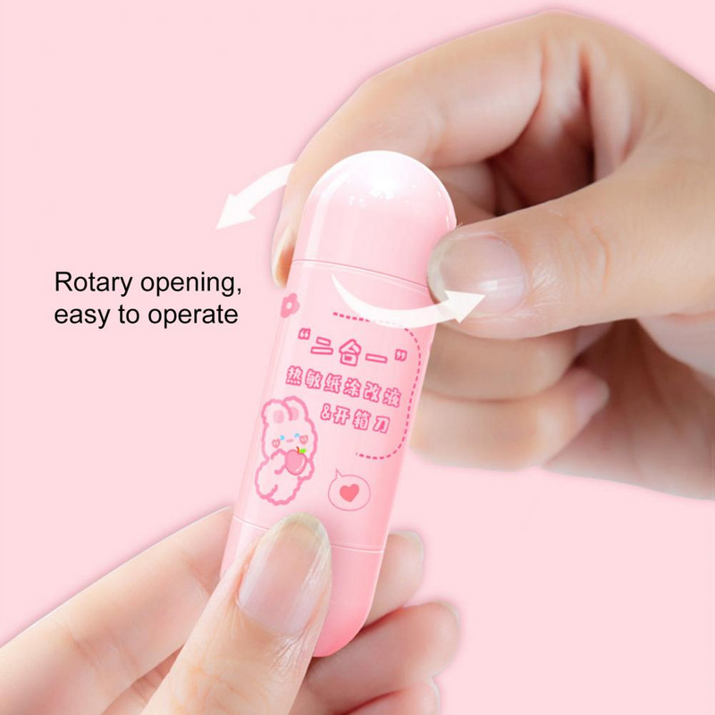 Suurepärane keskkonnasõbralik praktiline termiliselt tundlik paberi korrigeerimise vedelik koos lõikuriga kaasaskantava parandusvedelikuga kontorisse