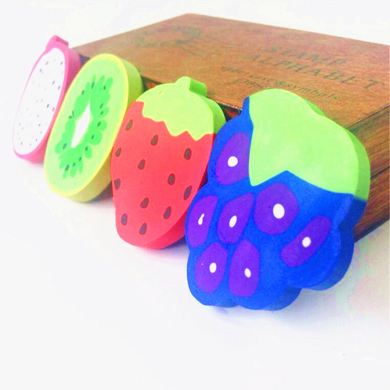 1db/tétel ÚJ Édes gyümölcs szelet Nem mérgező radír Görögdinnye Szőlő Pitaya Kiwi radír gyerekeknek ajándék nyeremény irodai iskola kellék