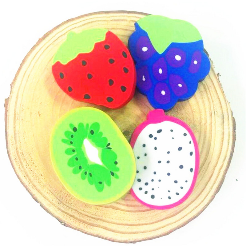 1db/tétel ÚJ Édes gyümölcs szelet Nem mérgező radír Görögdinnye Szőlő Pitaya Kiwi radír gyerekeknek ajándék nyeremény irodai iskola kellék