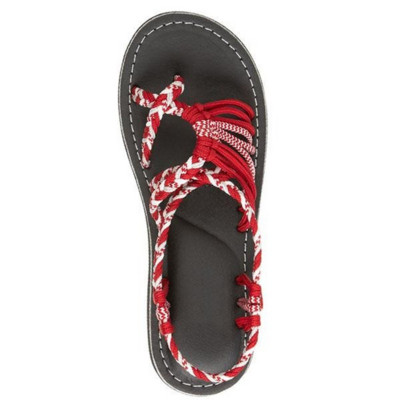 Sandale romane de vară 2022, pantofi pentru femei, care se potrivesc cu frânghia, sandale cu vârful de plajă, la modă, confortabile, pantofi de mărime mare