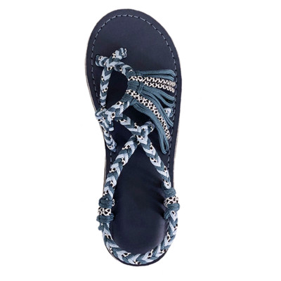 Sandale romane de vară 2022, pantofi pentru femei, care se potrivesc cu frânghia, sandale cu vârful de plajă, la modă, confortabile, pantofi de mărime mare