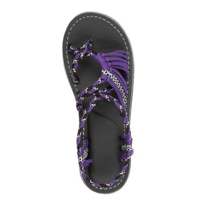 Sandale romane de vară 2022, pantofi pentru femei, care se potrivesc cu frânghia, sandale cu vârful de plajă, la modă, confortabile, pantofi de mărime mare