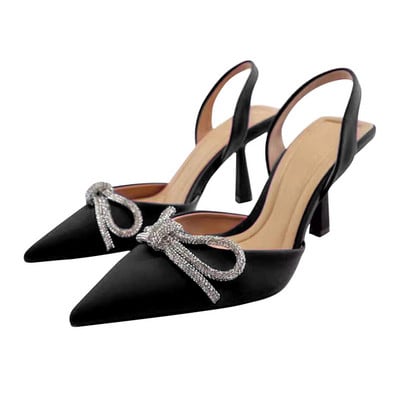 Cipele za žene 2023. Sandale Luksuzni brend Ljetna moda Transparentes Rhinestones Papuče sa šiljastom petom Ženske seksi salonke