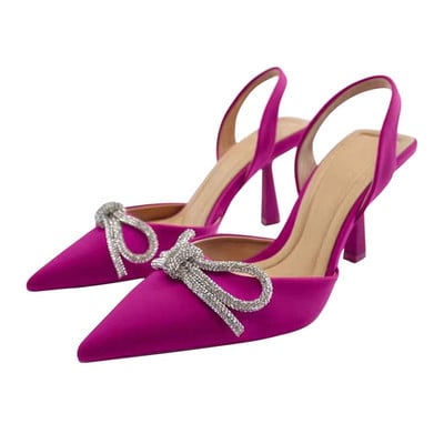 Cipele za žene 2023. Sandale Luksuzni brend Ljetna moda Transparentes Rhinestones Papuče sa šiljastom petom Ženske seksi salonke