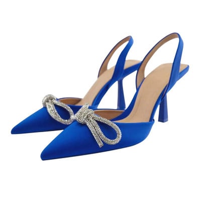 Cipele za žene 2023. Sandale Luksuzni brend Ljetna moda Transparentes Rhinestones Papuče sa šiljastom petom Ženske seksi salonke