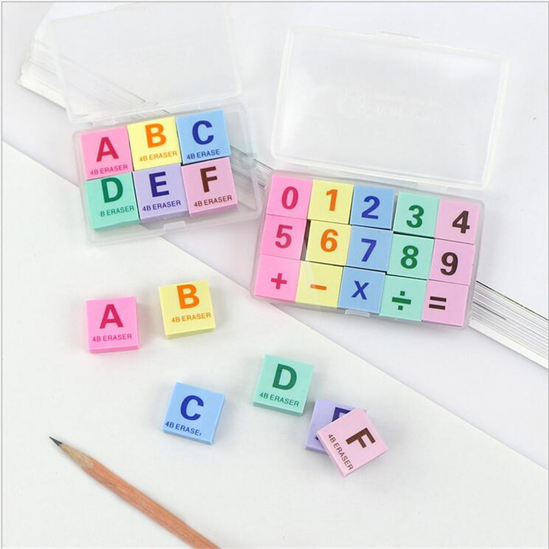 1 set korejskih pisaćih alfanumeričkih gumica za dječji set Slatka mala gumica za brisanje Školski pribor Proizvod za ispravljanje pisanja
