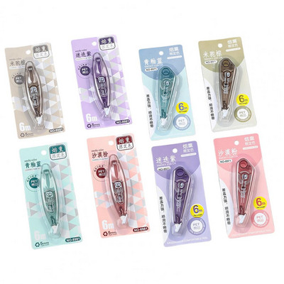 6 bucăți bandă de corectare durabilă, glisantă netedă, multifuncțională, convenabilă, bandă de corectare a scrisului, role