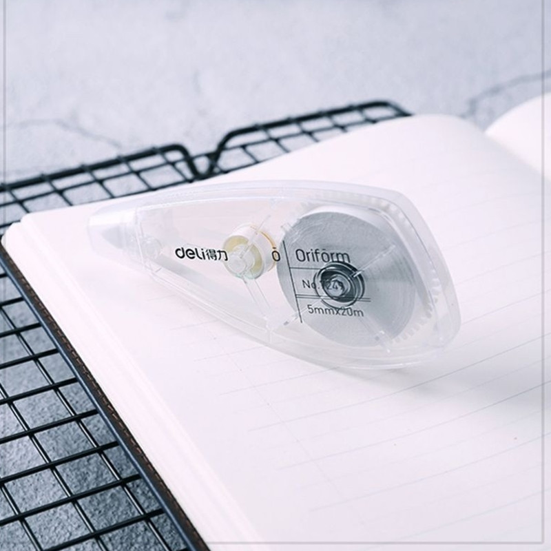 1vnt Deli 5mm*20m skaidri korekcinė juosta Mokyklos biuro reikmenys studentams raštinės reikmenys, dengianti juosta Vaikų vakarėlio dovana