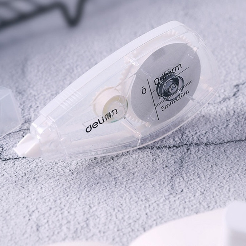 1vnt Deli 5mm*20m skaidri korekcinė juosta Mokyklos biuro reikmenys studentams raštinės reikmenys, dengianti juosta Vaikų vakarėlio dovana