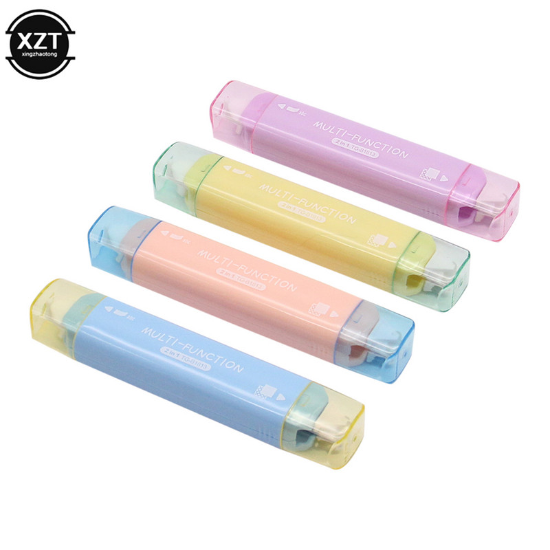 Kawaii doi într-unul mini bandă de corecție cu cap dublu bandă adezivă adeziv punctiform papetărie pentru învățare rechizite școlare