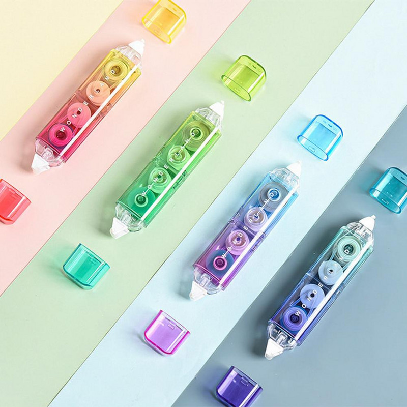 Bandă corectoare creativă Glisare netedă Bandă corectoare transparentă PET cu utilizare multiplă Materiale pentru studenți