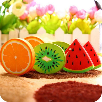 1 τεμ/συσκευασία Γόμα με σχέδιο Cute Fresh Fruit Γόμα Kawaii Watermelon Orange Ακτινίδια βραβείο δώρου μαθητών σχολικά είδη