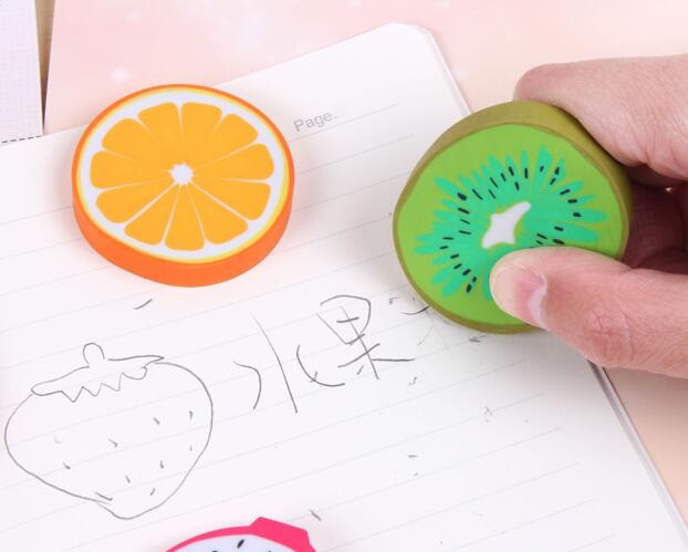 1kom/pak Gumica za dizajn slatkog svježeg voća Kawaii lubenica Naranča Kivi gumice za brisanje poklon za učenike nagrada uredski školski pribor