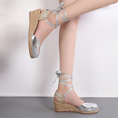 MCCKLE naiste kiilud sandaalid pahkluu rihm, naiste espadrillid, kitsas riba, kinnise varbaga, naiste suvekingad Naiste platvormiga sandaalid, uued