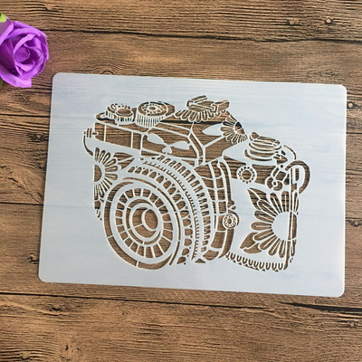 Șabloane de pictură pe perete cu flori de dimensiune A4, ștampilă Album de însemnări, embosare decorativă, hârtie artizanală, șablon de etichetă de flori DIY