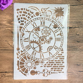 Ceas format A4 Șabloane pentru pictura pe perete cu flori Ștampilă Album de însemnări Album decorativ în relief Hârtie de artizanat Șablon de etichetă de flori DIY