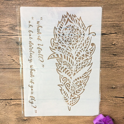 Ceas format A4 Șabloane pentru pictura pe perete cu flori Ștampilă Album de însemnări Album decorativ în relief Hârtie de artizanat Șablon de etichetă de flori DIY