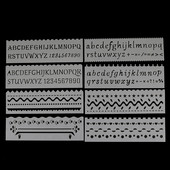 Literă în formă de val DIY Șablon de stratificare gol pentru pictura pe perete Album de ștanțare Album șablon decorativ de relief