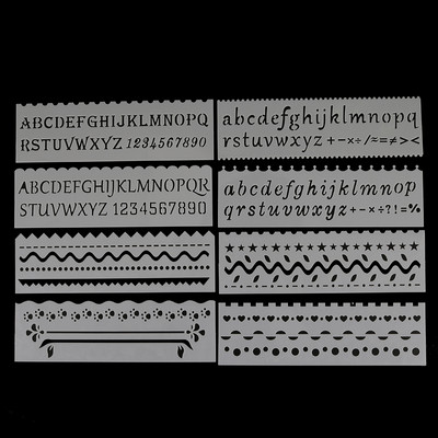 Literă în formă de val DIY Șablon de stratificare gol pentru pictura pe perete Album de ștanțare Album șablon decorativ de relief