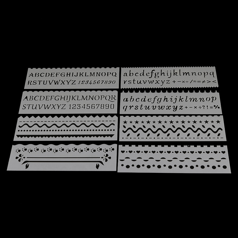 Betű hullám alakú barkácsolás kézműves üreges rétegező sablon falfestéshez Scrapbooking bélyegző album dekoratív dombornyomó sablon