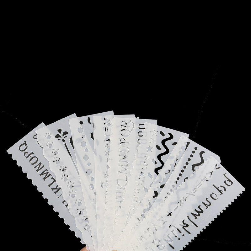 Betű hullám alakú barkácsolás kézműves üreges rétegező sablon falfestéshez Scrapbooking bélyegző album dekoratív dombornyomó sablon