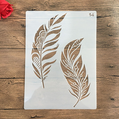 A4 29 * 21 cm sulgedega DIY šabloonid seinamaaling väljalõigete albumi värvimine reljeefalbum Dekoratiivne paberkaardi mall, sein