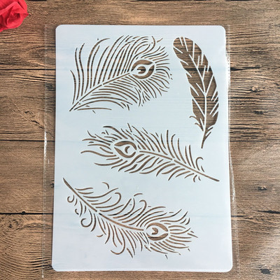 A4 29 * 21 cm sulgedega DIY šabloonid seinamaaling väljalõigete albumi värvimine reljeefalbum Dekoratiivne paberkaardi mall, sein