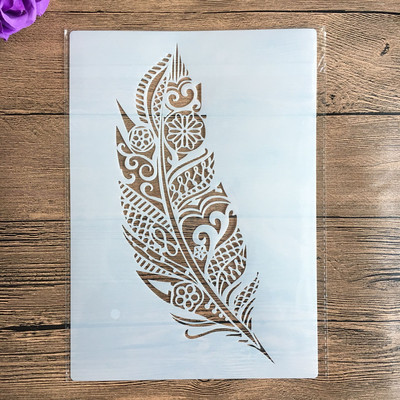 A4 29 * 21 cm sulgedega DIY šabloonid seinamaaling väljalõigete albumi värvimine reljeefalbum Dekoratiivne paberkaardi mall, sein