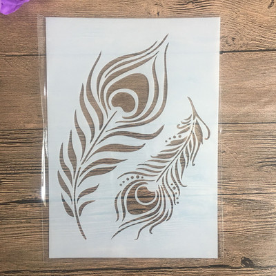 A4 29 * 21 cm sulgedega DIY šabloonid seinamaaling väljalõigete albumi värvimine reljeefalbum Dekoratiivne paberkaardi mall, sein