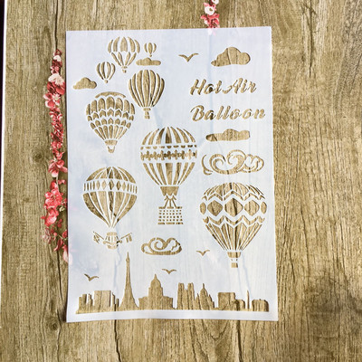 29 * 21 cm Biljni listovi morske alge DIY Šablone Zidne slike Spomenar Bojanje Reljefni album Ukrasni papirnati predložak kartice