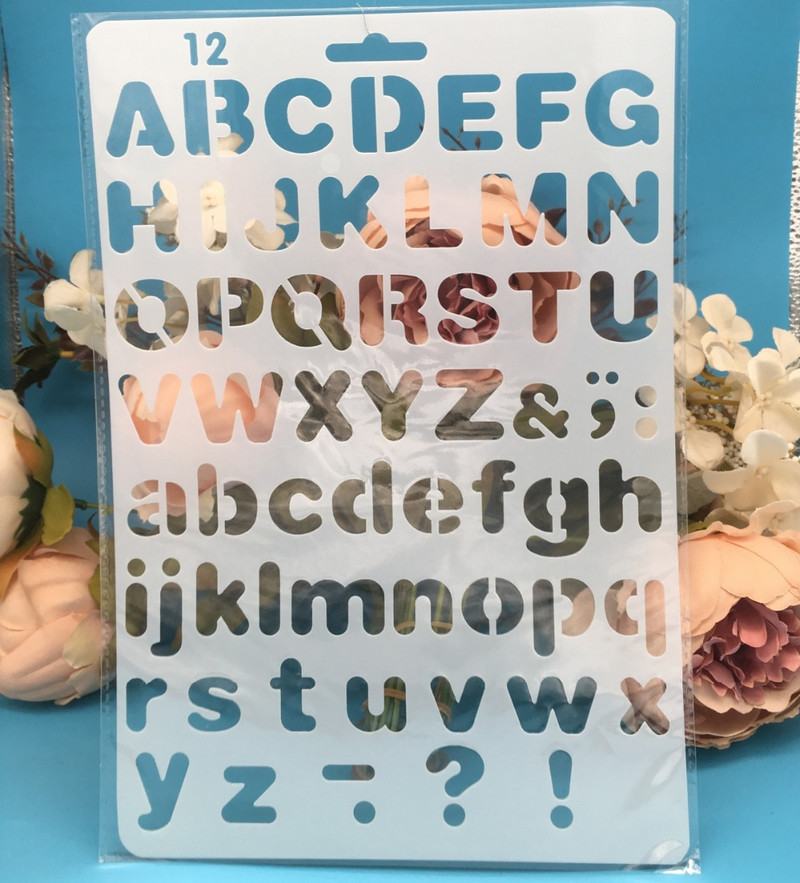 Nou 4 buc/lot 27 cm litere alfabetului bricolaj artizanat stratificare șabloane pictură scrapbooking ștanțare ștanțare album card șablon