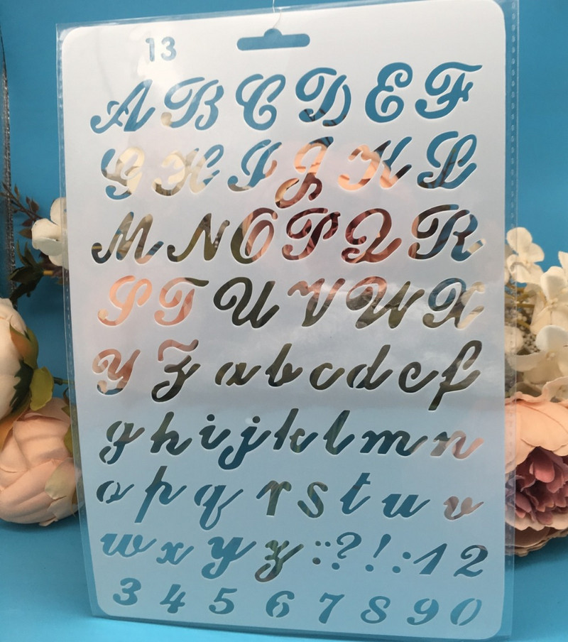 Nou 4 buc/lot 27 cm litere alfabetului bricolaj artizanat stratificare șabloane pictură scrapbooking ștanțare ștanțare album card șablon