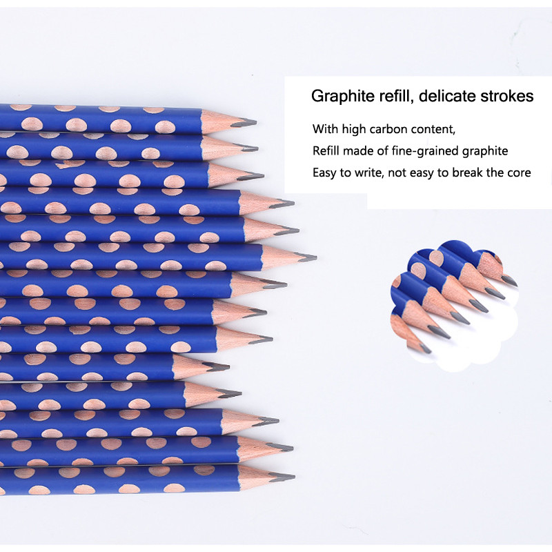 10kom Drvena olovka s utorom u obliku trokuta HB grafitna olovka za ispravan položaj pisanja Dječje olovke za slikanje Pribor