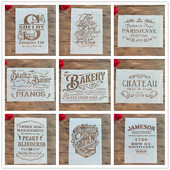 A4 29 * 21cm kiri DIY Šabloonid Seinamaalid Väljalõigete album Värvimine Reljeef Album Dekoratiivne Paberkaart Mall Koogi šabloon