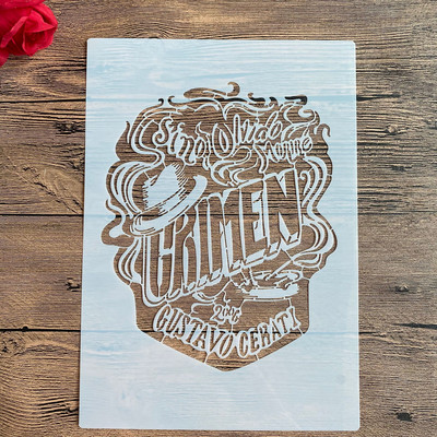 A4 29 * 21cm kiri DIY Šabloonid Seinamaalid Väljalõigete album Värvimine Reljeef Album Dekoratiivne Paberkaart Mall Koogi šabloon