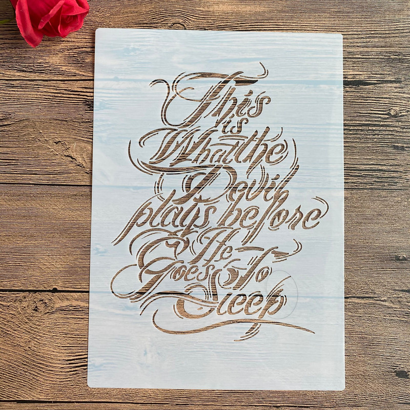 A4 29 * 21cm literă Șabloane DIY Pictură de perete Album de însemnări de colorat embosare Album de hârtie decorativă Șablon de card șablon pentru tort