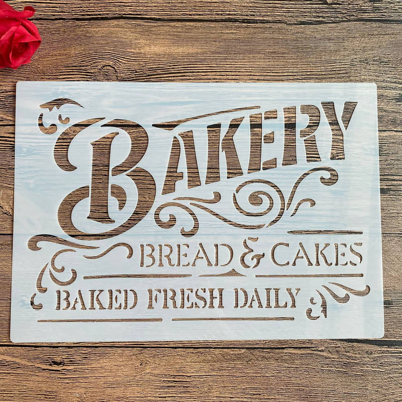 A4 29 * 21cm literă Șabloane DIY Pictură de perete Album de însemnări de colorat embosare Album de hârtie decorativă Șablon de card șablon pentru tort